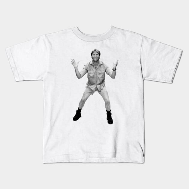 steve irwin Kids T-Shirt by Villages Of Izbor